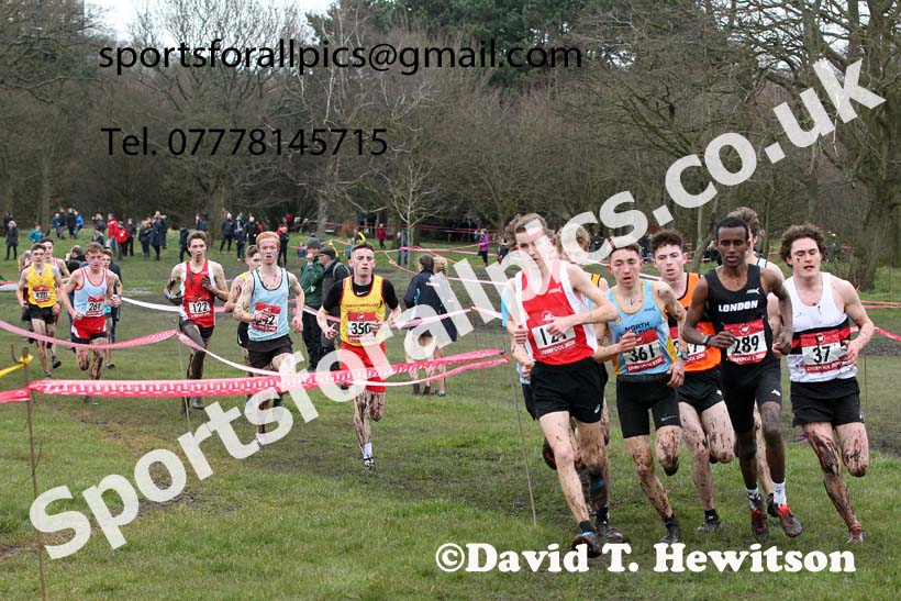 Senior boys, 2020 New Balance English Schools Champs., Sefton Park, Liverpool. Photo: David T. Hewitson/Sports for All Pics